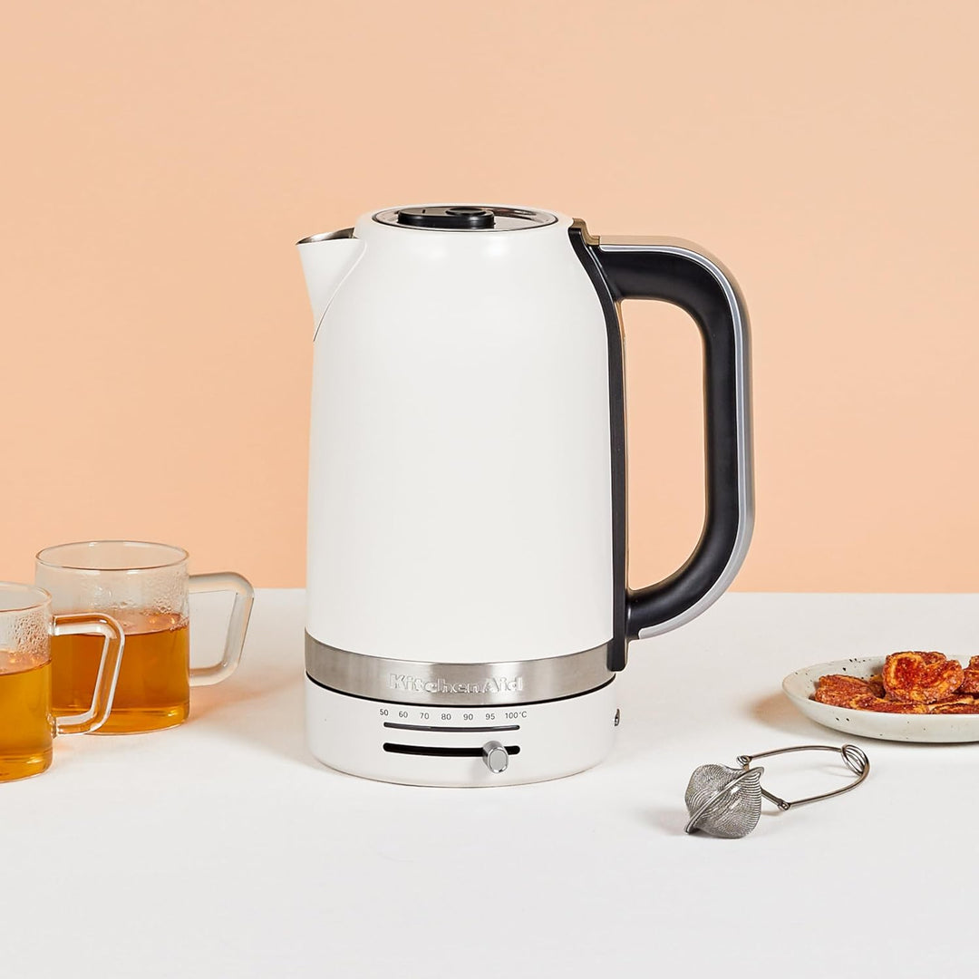 KitchenAid 5KEK1701EPL Wasserkocher 1,7 L mit digitaler Temperatureinstellung (50°C-100°C), Warmhalt