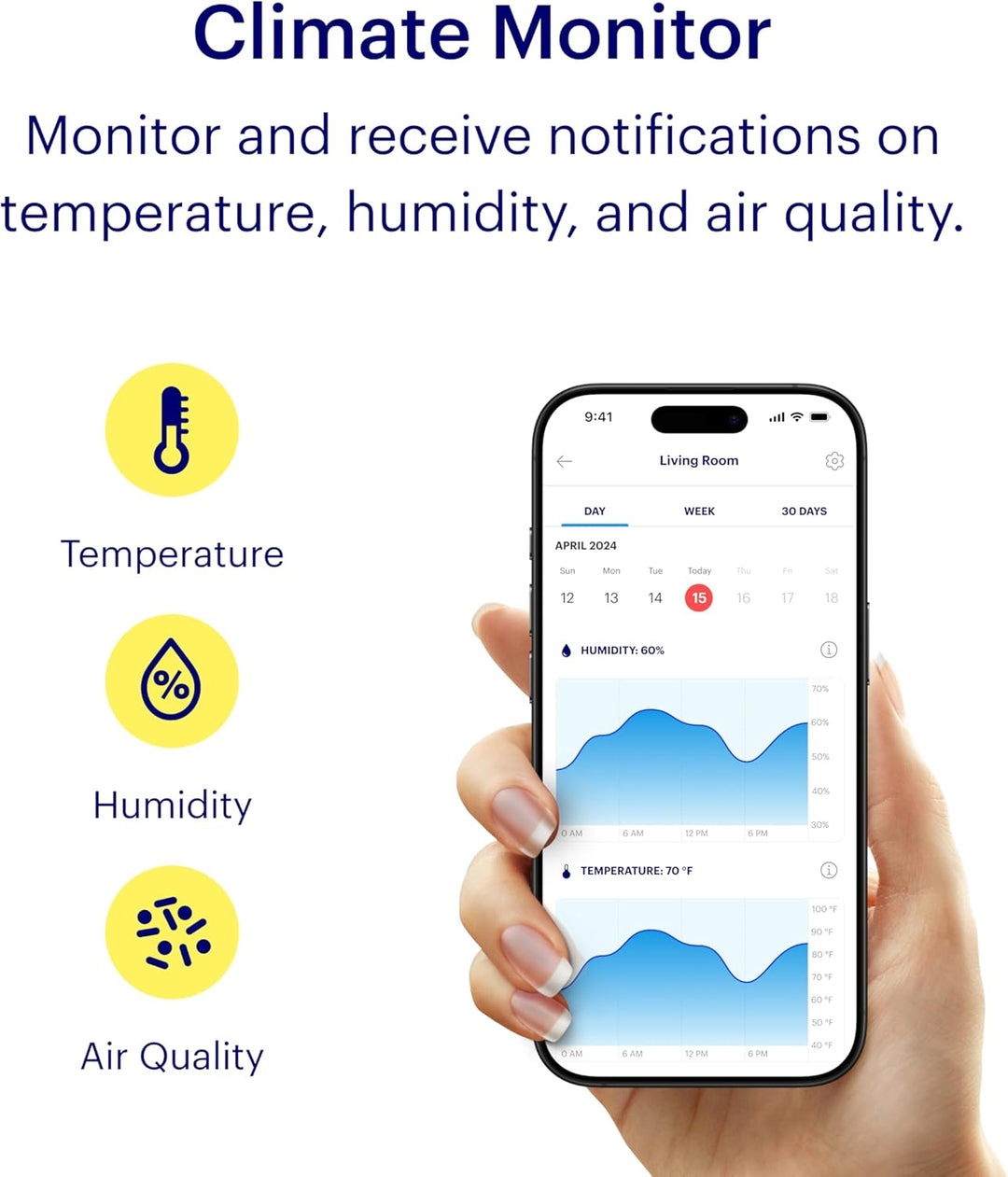 Canary Pro Indoor Überwachungskamera 1080p HD WiFi IP, 24/7 Live-Übertragung, Sirene, Raumklima-Über