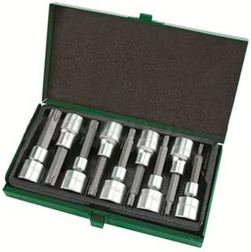 TORX-Stecknusssatz TOPTUL 1/2 zoll 9Stk T20 T25 T27 T30 T40 T45 T50 T55 T60 80mm