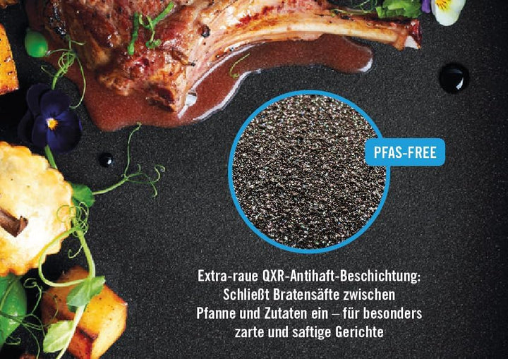 Woll Eco Lite QXR Hochrandpfanne - Induktiv - Ø 28 cm, 7 cm hoch, mit abnehmbarem Stiel - Geeignet f