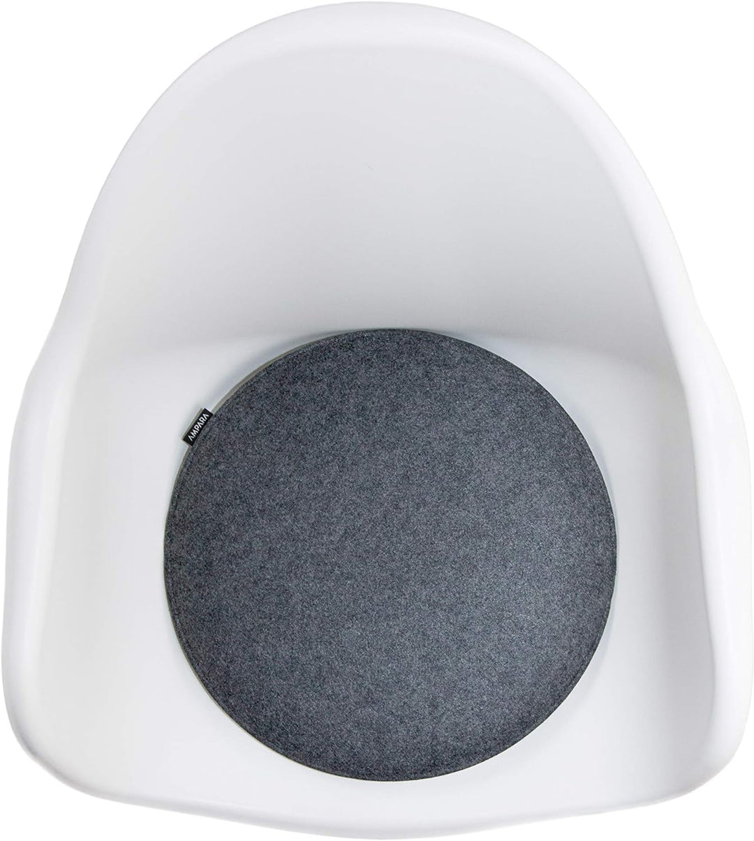 Ampara - 4er Set - Edle Stuhlkissen rund 40cm - rutschfest & gemütlich, Sitzkissen rund aus Filz, gr