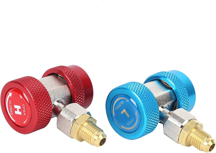 2 Stück R134A Schnellkupplungs Adapter, Klimaanlage Verstellbare Schnellkupplungsadapter, AC Schlauc