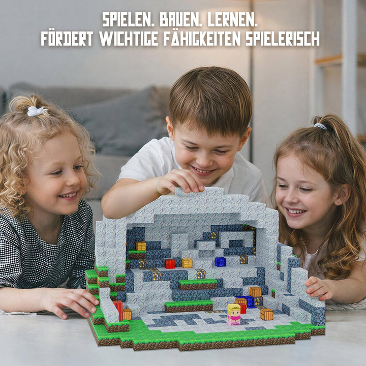 Geheim Höhle Set mit 165 Teilen I Magisches Magnetspielzeug Kinder ab 3 Jahre I magnetische Baustein