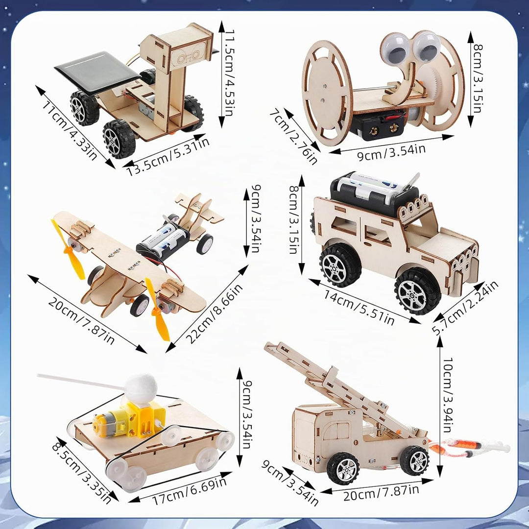 6 Stück Experimente Spielzeug, Experimentierkasten, Experimente für Kinder, Elektronik Baukasten, Ho