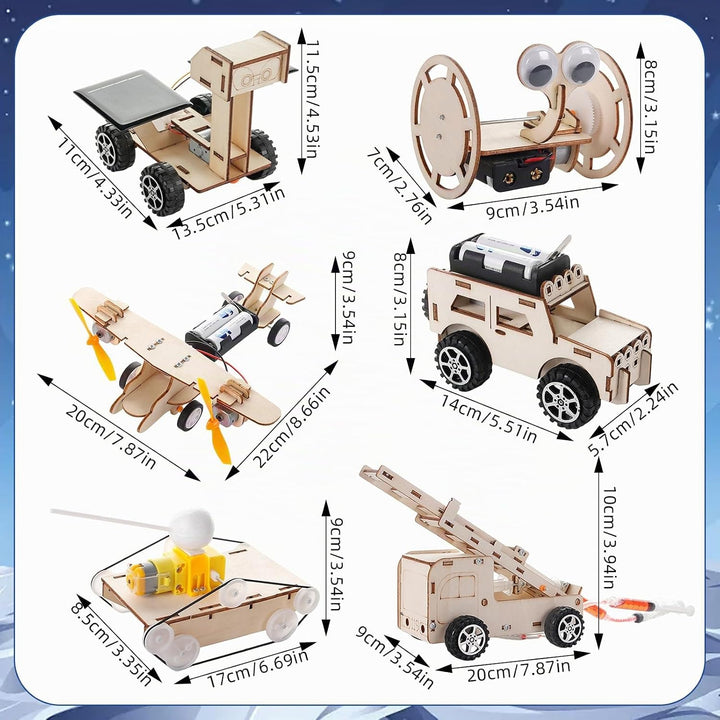 6 Stück Experimente Spielzeug, Experimentierkasten, Experimente für Kinder, Elektronik Baukasten, Ho