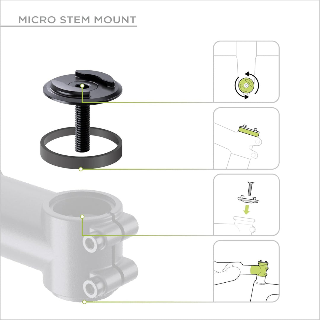 SP CONNECT Micro Stem Bundle | SPC+ | für Samsung S21 FE Handy Halterung für den fahrradlenker | Sma