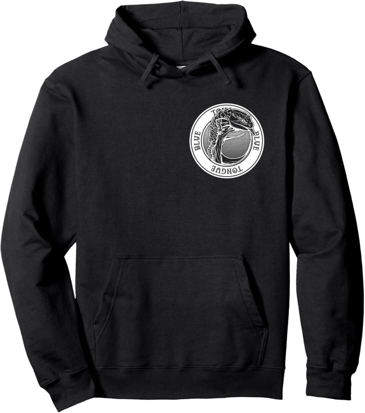 Reptilienhalter-Eidechsenbesitzer im blauen Pullover Hoodie