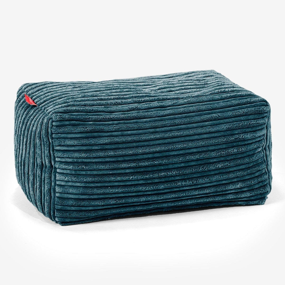 Lounge Pug, Fusshocker Pouf, Cord Blaugrün, Cord Blaugrün