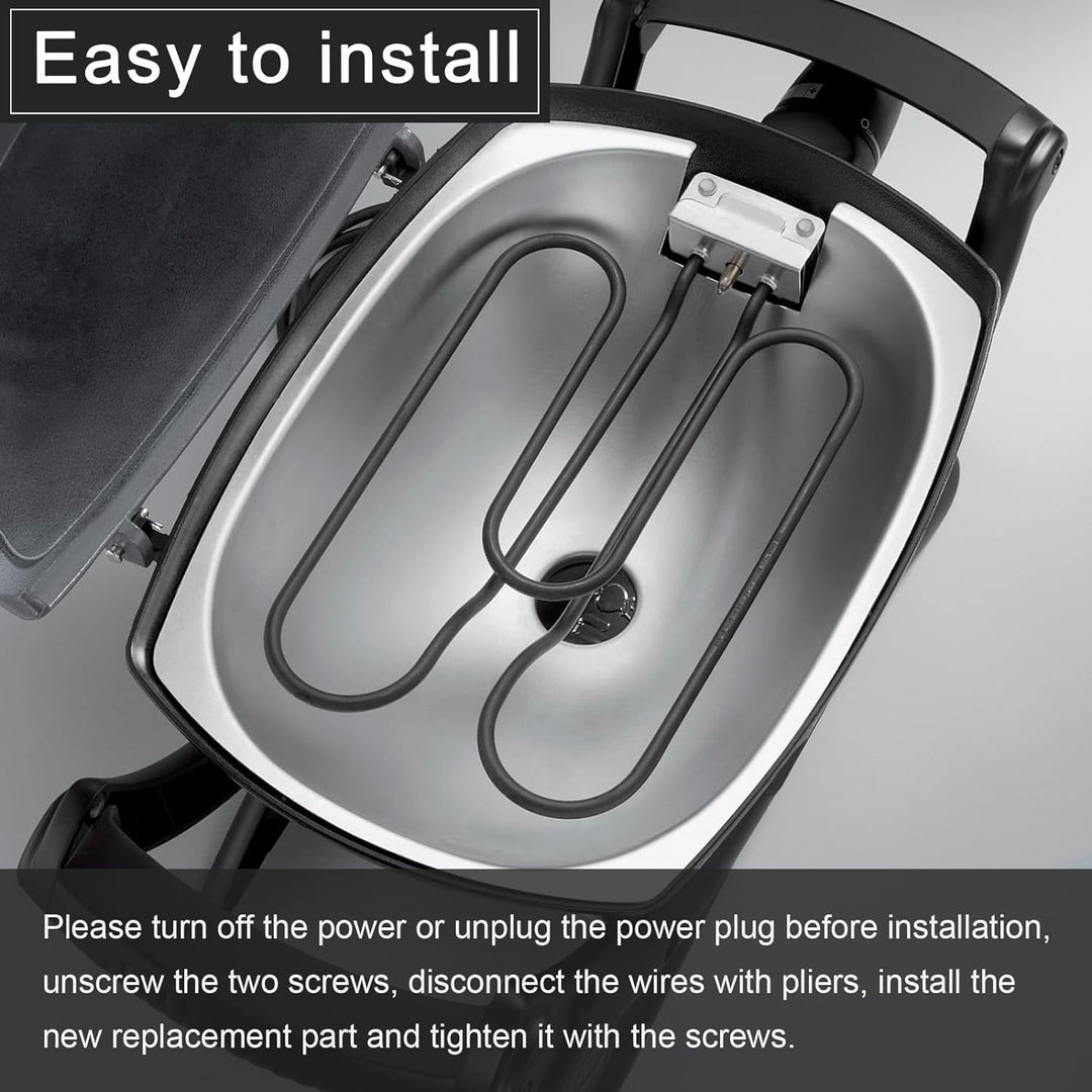 Kingsea Ersatzteil Heizelement Kompatibel mit Weber Q140, Q1400 Grill,Rostfreie Stähle Heizspirale,6