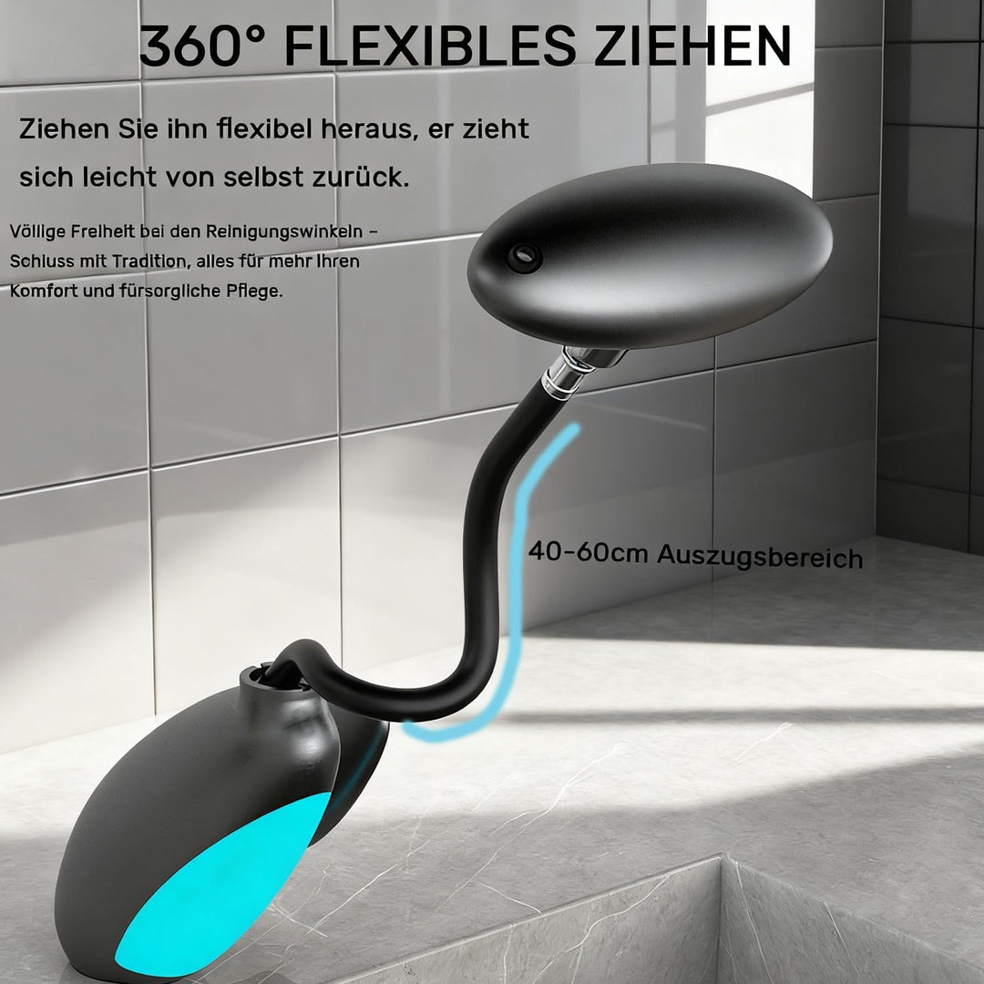 Wasserhahn Bad mit Ausziehbar Brause, Armatur Badezimmer mit 4 Strahlarten, 360° Drehbar badezimmer