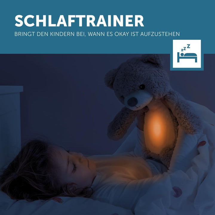 Zazu Brody Schlaftrainer - Kuscheltier mit Nachtlicht, Geräuschmaschine und Schreisensor - Lehrt den