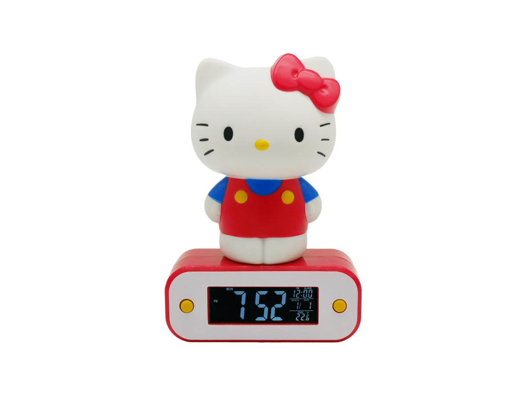 Teknofun Kitty Wecker mit 3D-Figur, beleuchtet Rot