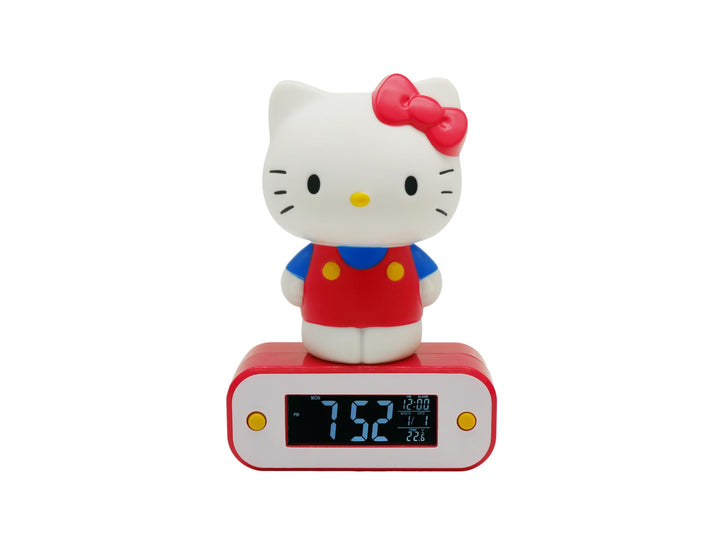 Teknofun Kitty Wecker mit 3D-Figur, beleuchtet Rot