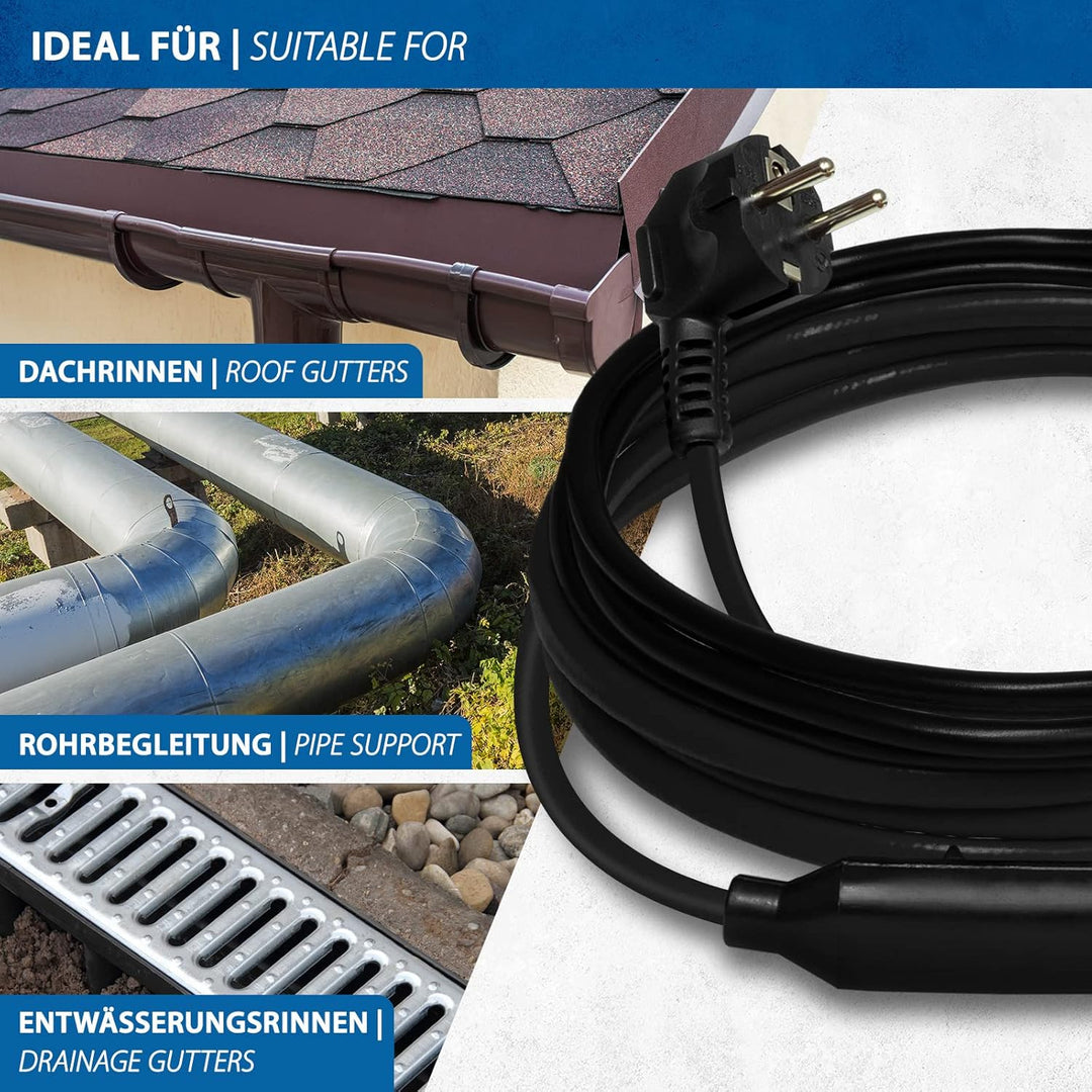 230V Rohrheizung 4m Selbstregulierend Frostschutz Heizkabel für Wasserleitung 4m Nur Heizkabel, 4m N