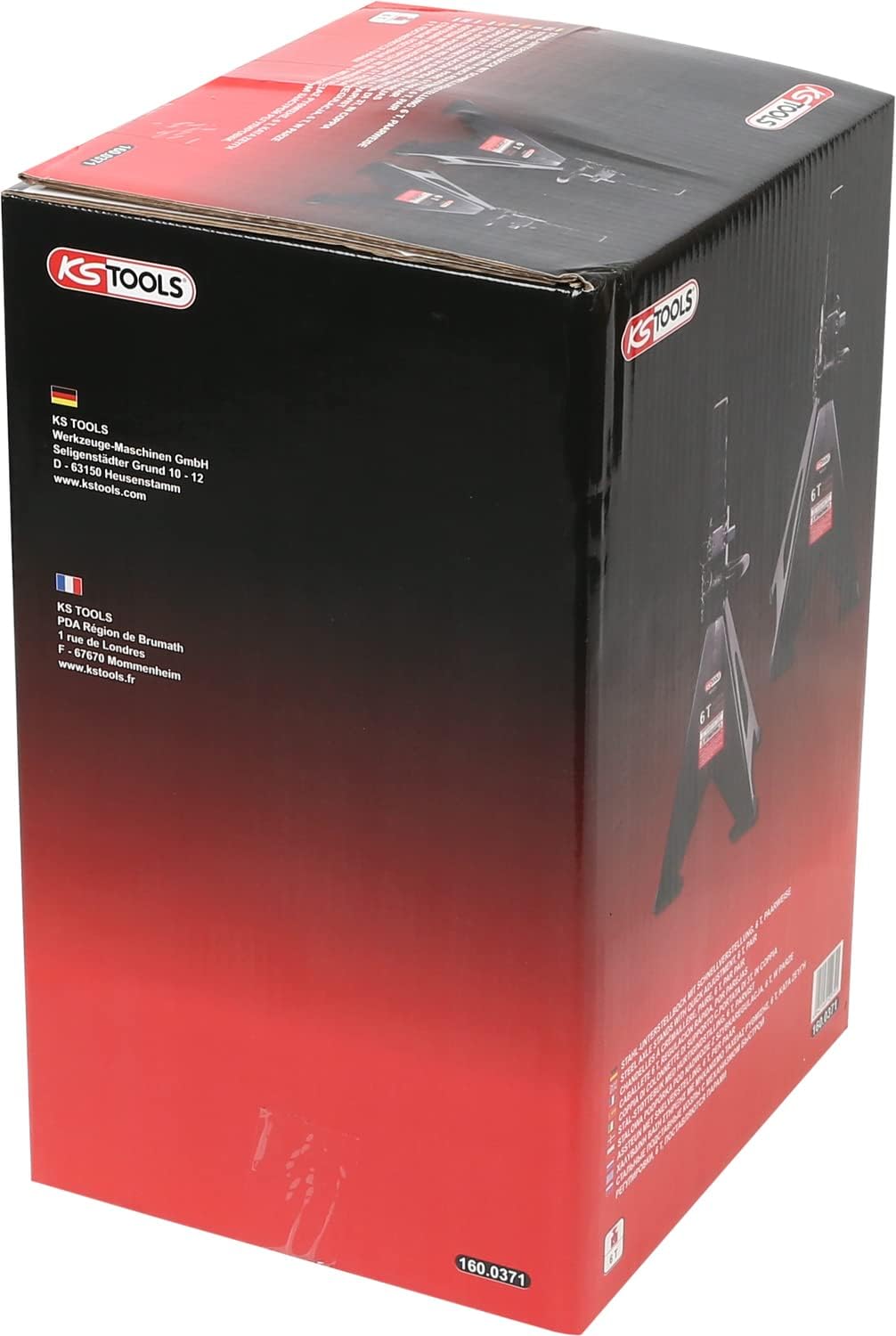 KS Tools 160.0371 Stahl-Unterstellbock mit Schnellverstellung, 6 t, paarweise, 6 t