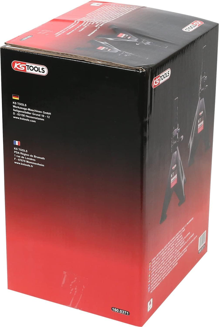 KS Tools 160.0371 Stahl-Unterstellbock mit Schnellverstellung, 6 t, paarweise, 6 t