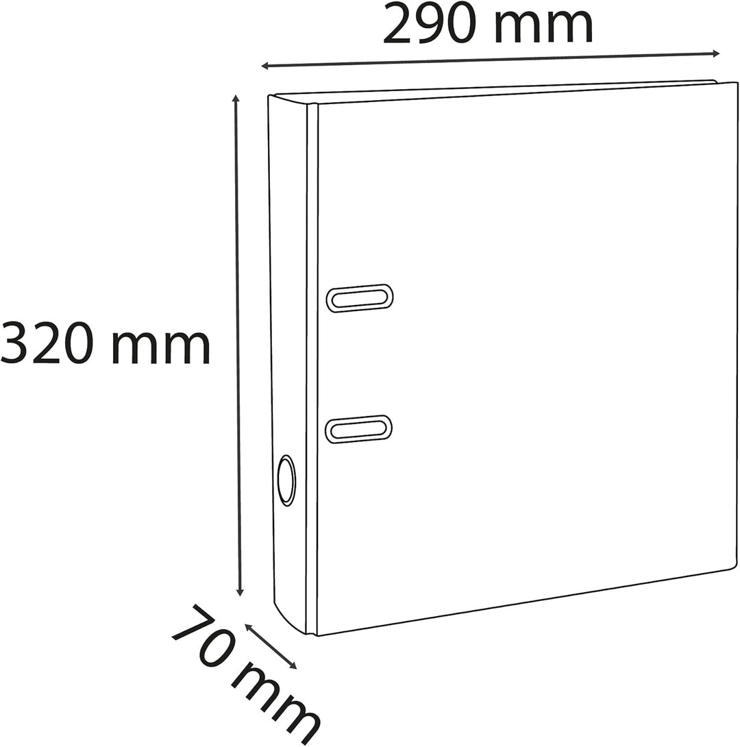 Exacompta 53754E 10er Pack Premium PVC-Ordner Prem´Touch. 7 cm breit DIN A4 Ringordner Aktenordner B