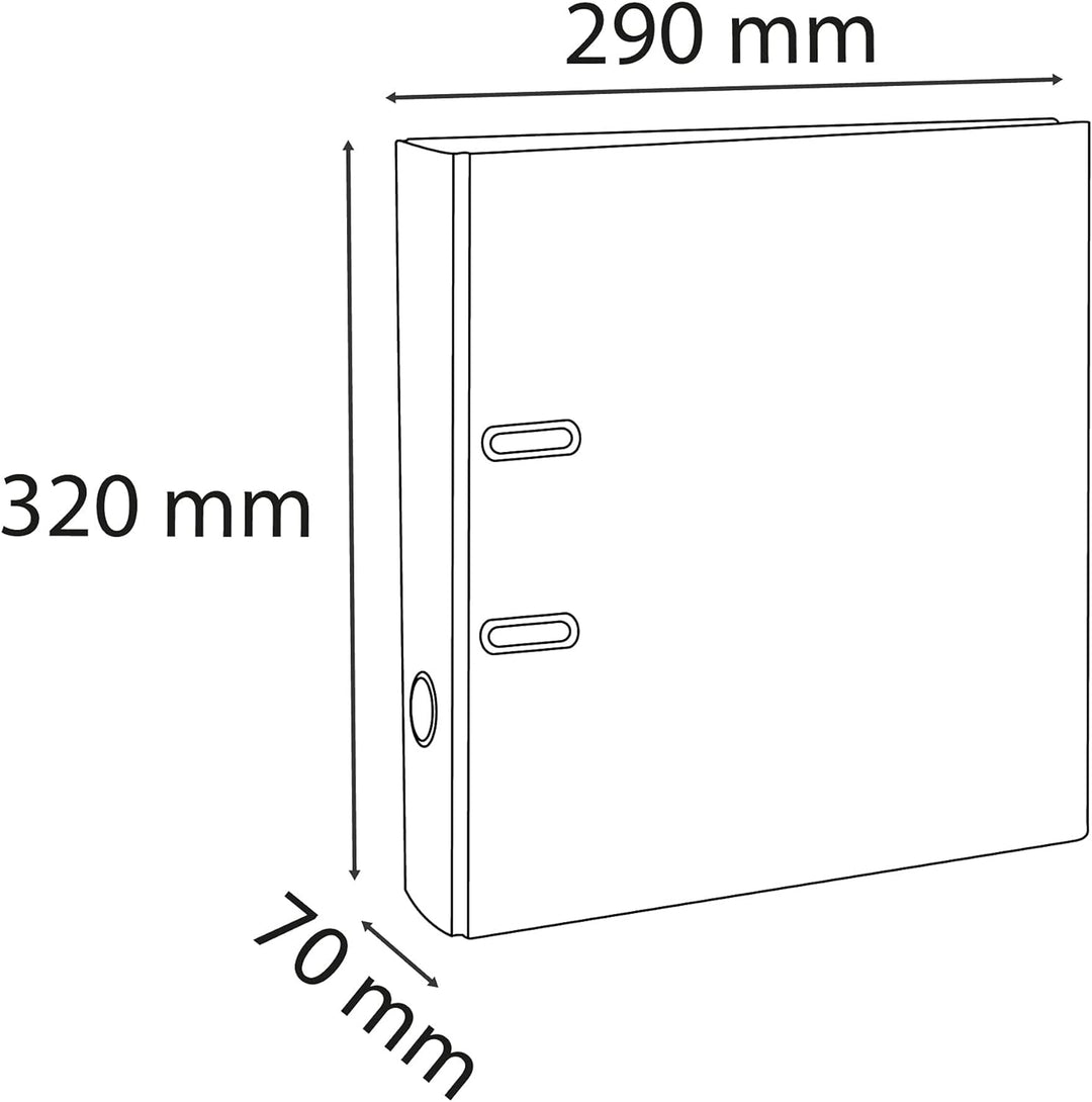 Exacompta 53702E 10er Pack Premium PVC-Ordner Prem´Touch Pastell. 7 cm breit DIN A4 Ringordner Akten