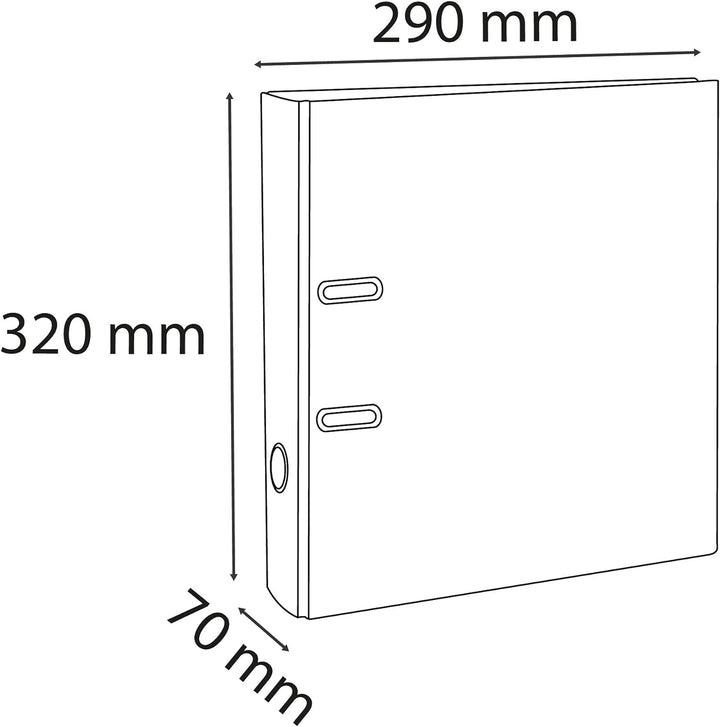 Exacompta 53702E 10er Pack Premium PVC-Ordner Prem´Touch Pastell. 7 cm breit DIN A4 Ringordner Akten