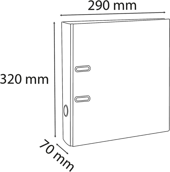 Exacompta 53756E 10er Pack Premium PVC-Ordner Prem´Touch. 7 cm breit DIN A4 Ringordner Aktenordner B