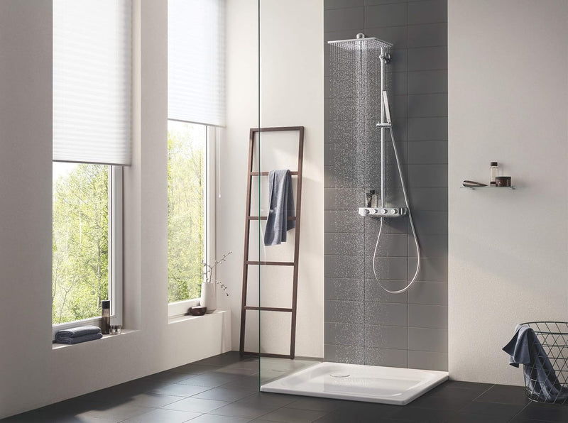 GROHE Euporia Smartcontrol 310 Cube Duo - Duschsystem mit Thermostatbatterie (wassersparend, 3 Strah