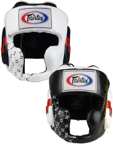 Fairtex Kopfschutz Spuer Sparring HG10 schwarz / weiss M, schwarz / weiss M