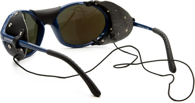 Daisan schwarze Gletscherbrille Bergsteigerbrille Sonnenbrille mit Kat. 4 Gläser 100% UV Schutz Blau
