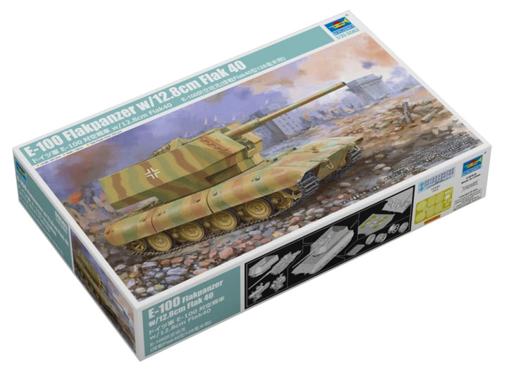Trumpeter 09585 - 1:35 E-100 Flakpanzer w/12.8cm Flak 40 - Neu