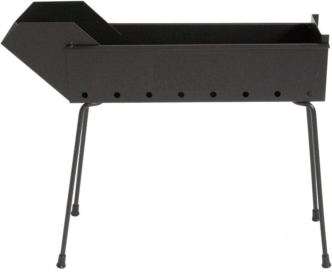 CRUCCOLINI BA12 Grill Drehspiess mit Kohle, Schwarz, 50 x 13 x 43 cm