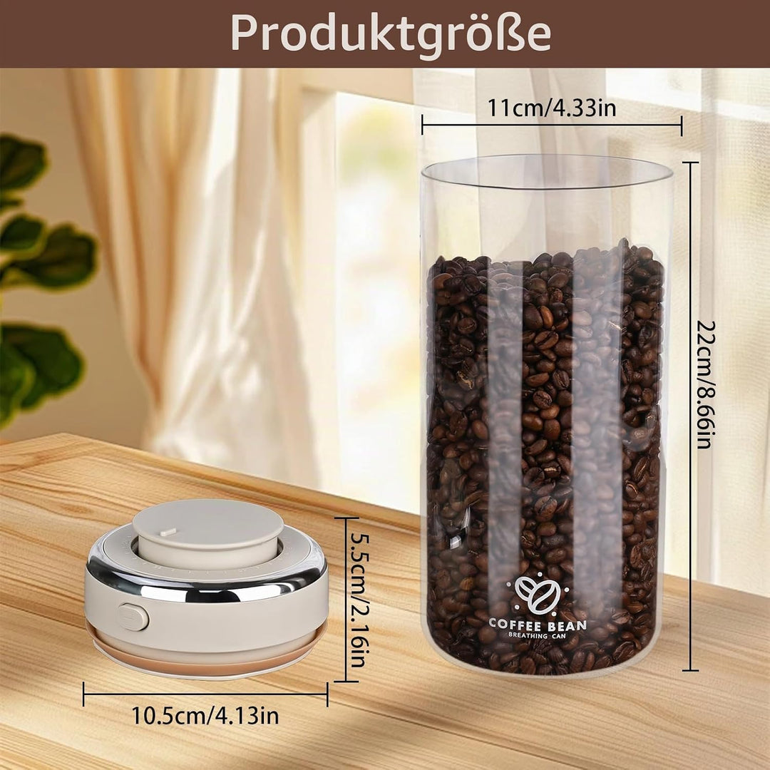 500g Kaffeedose Luftdicht, 1700ml Kaffeebohnen Behälter, Kaffeebohnen Aufbewahrung aus Hochwertigem