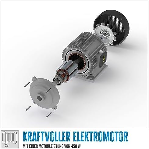 Güde Elektro-Seilzug GSZ 100/200 (450 W, GS-geprüft, max. Hubkraft ohne/mit Umlenkrolle 100/200 kg,