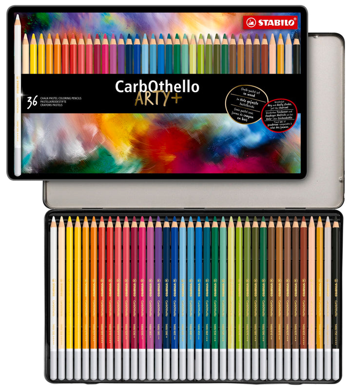 Pastellkreidestift - STABILO CarbOthello - ARTY+ - 36er Metalletui - mit 36 verschiedenen Farben 36e