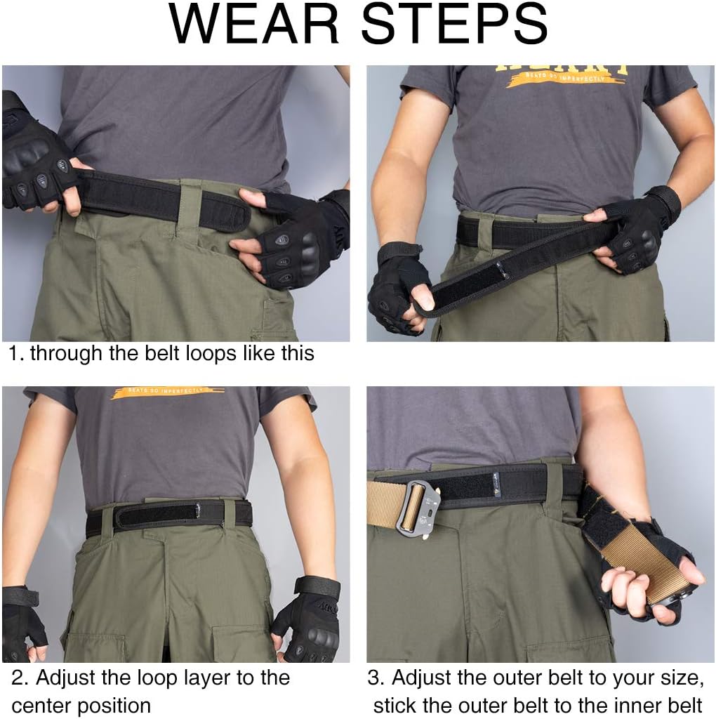 IDOGEAR 2 Zoll Taktischer Gürtel Combat Schnellverschlussschnalle Rigger Gürtel im Militärstil Molle