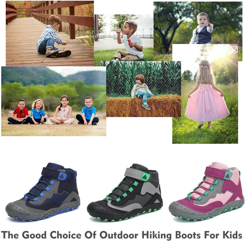 Mishansha Kinder Trekking- & Wanderschuhe Jungen Mädchen Wanderstiefel Outdoor Trekkingschuhe 27 EU