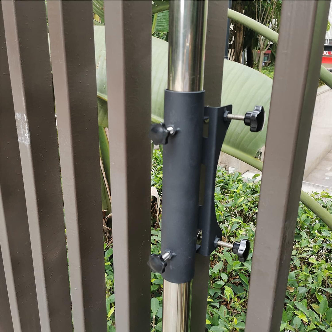 VANROUG Robuste Halterung für Balkonschirme (20 mm - 63 mm), Schirmdurchmesser (23 mm - 38 mm) 1, 1