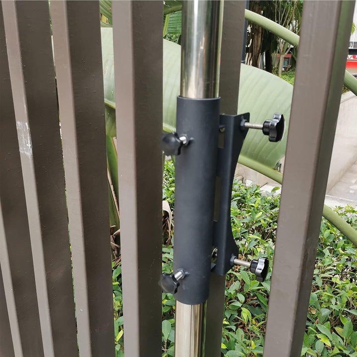 VANROUG Robuste Halterung für Balkonschirme (20 mm - 63 mm), Schirmdurchmesser (23 mm - 38 mm) 1, 1