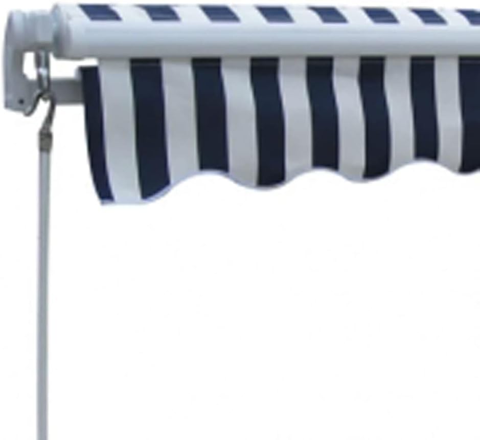 vidaXL Gelenkarmmarkise Alu Handbetrieben 300cm Blau/Weiss Markise Sonnenschutz Blau und Weiss, Blau