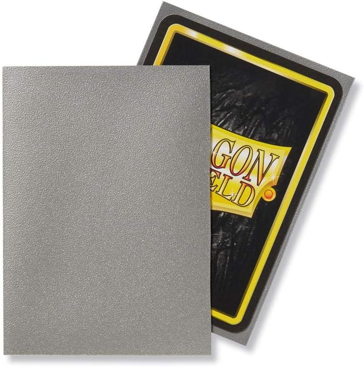 10 Packungen Dragon Shield Matt Silber Standardgrösse 100 ct Kartenhüllen Display Case, silber