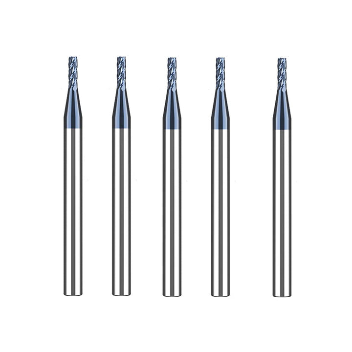 5 Stücke Hartmetall Schaftfräser 2mm, 4 Zähne/4 Schneiden, AlTiN Schwarz Beschichtung CNC Fräser, VH