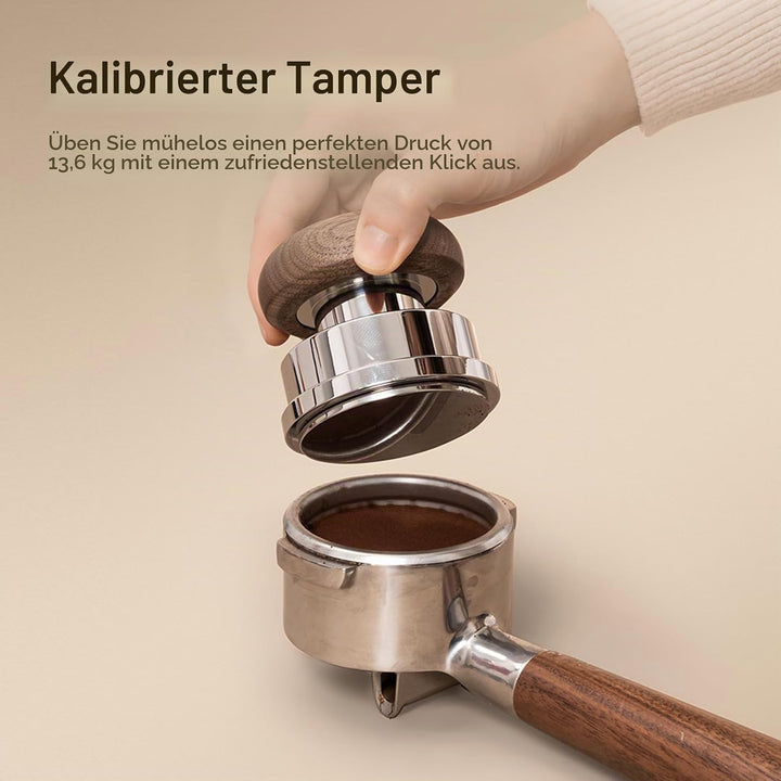TIMEMORE Espresso Tamper-Set 58,4 mm mit WDT-Werkzeug, selbstnivellierendem Tamper und Gravity-Distr