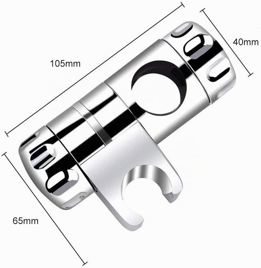 tooloflife Duschkopfhalter, verstellbar, Chrom, für 25 mm Duschstange, 2 Stück, 2