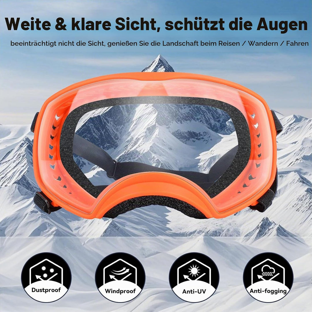 NAMSAN Hundebrille mit Weit Sichtfeld, UV-Schutz Sonnenbrille für Gross Hunde, Augen Schützen Hunde
