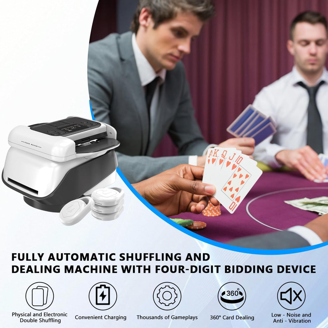 Automatische Kartenmischer und Kartensender 2 in 1, kartenmischmaschine, Mischmaschine Karten, Karte