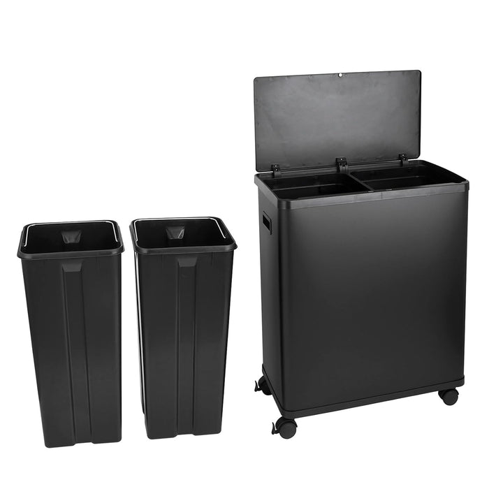 SVITA SR2X30 Sensormülleimer Abfalleimer Kücheneimer Mülltrennsystem 2 Fächer 60l freistehend automa