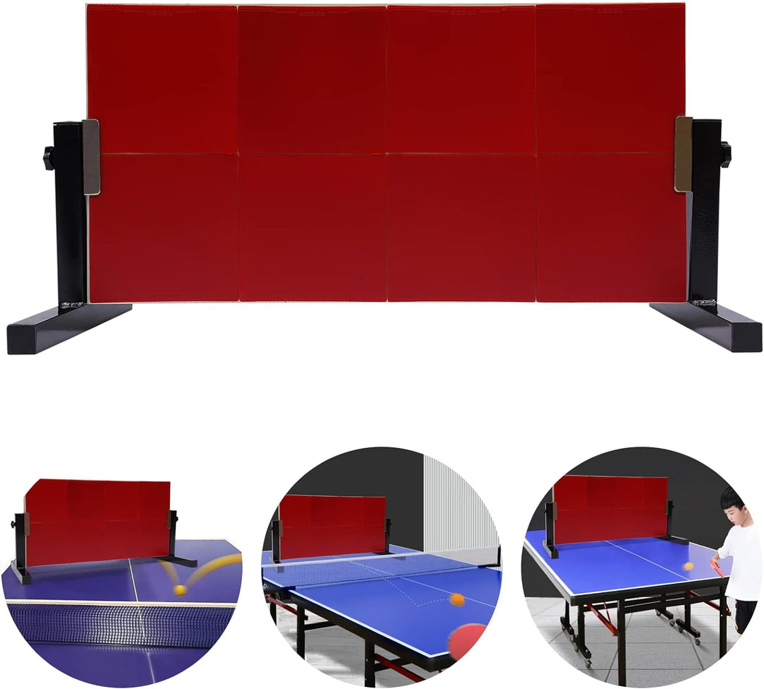 TischtennisReturnbrettProPingPongReboundermit 8-roten Gummis Returnboard Trainingsgerät Sparring Reb