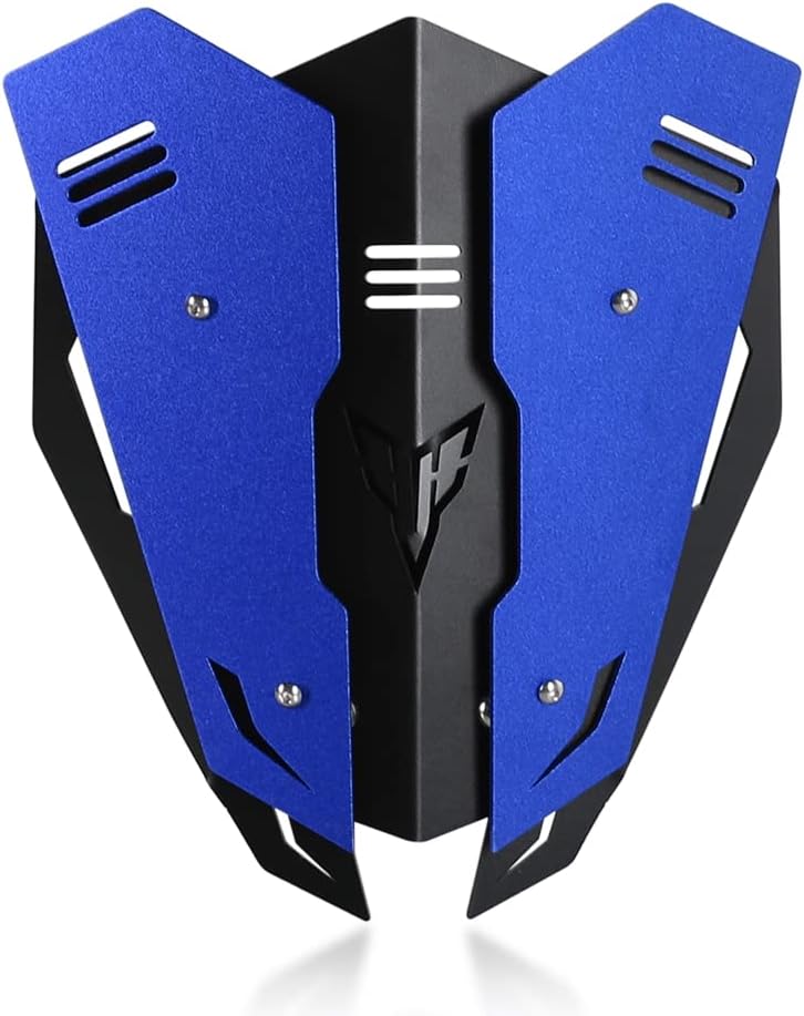 MOLONG Windschutzscheibe Aluminium Abweiser Für MT-03 MT03 MT 03 2020 MT-25 MT25 MT 25 2020（Blau）, B