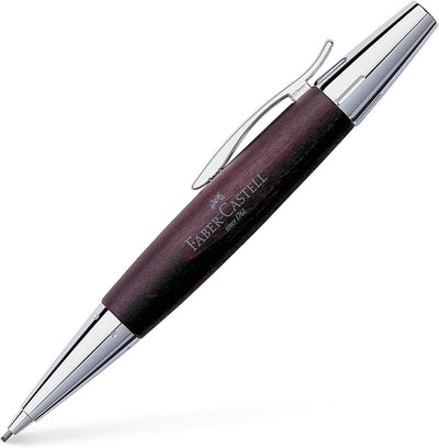 Faber-Castell 138381 - Drehbleistift e-motion Birnbaum / Metall, Mine: 1,4 mm, inklusive Geschenkver