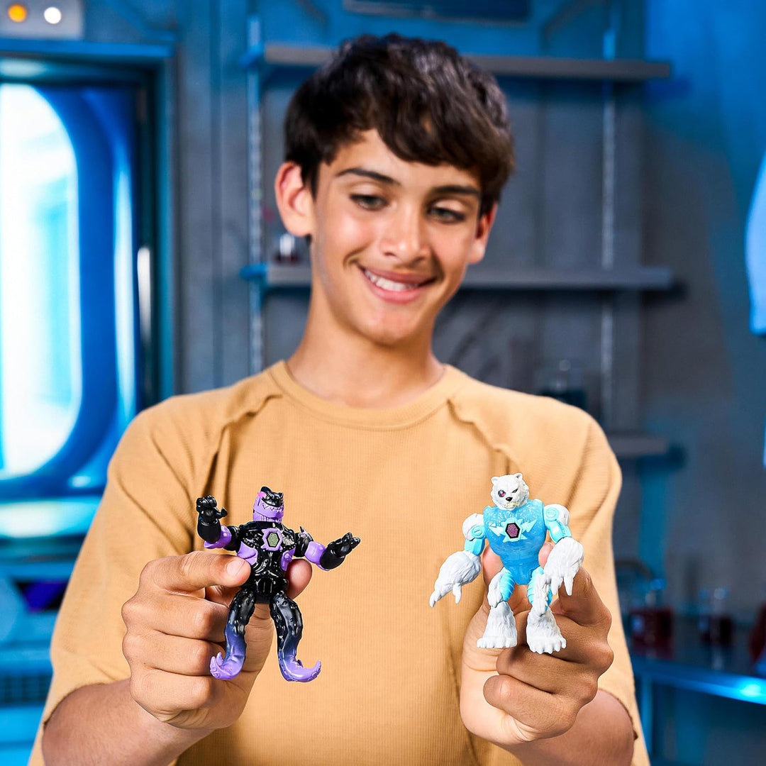 MrBeast Lab Hybrids Mehrfachpackung, Verschiedene Hybrid-Teile und 2 Actionfiguren zum Kombinieren,