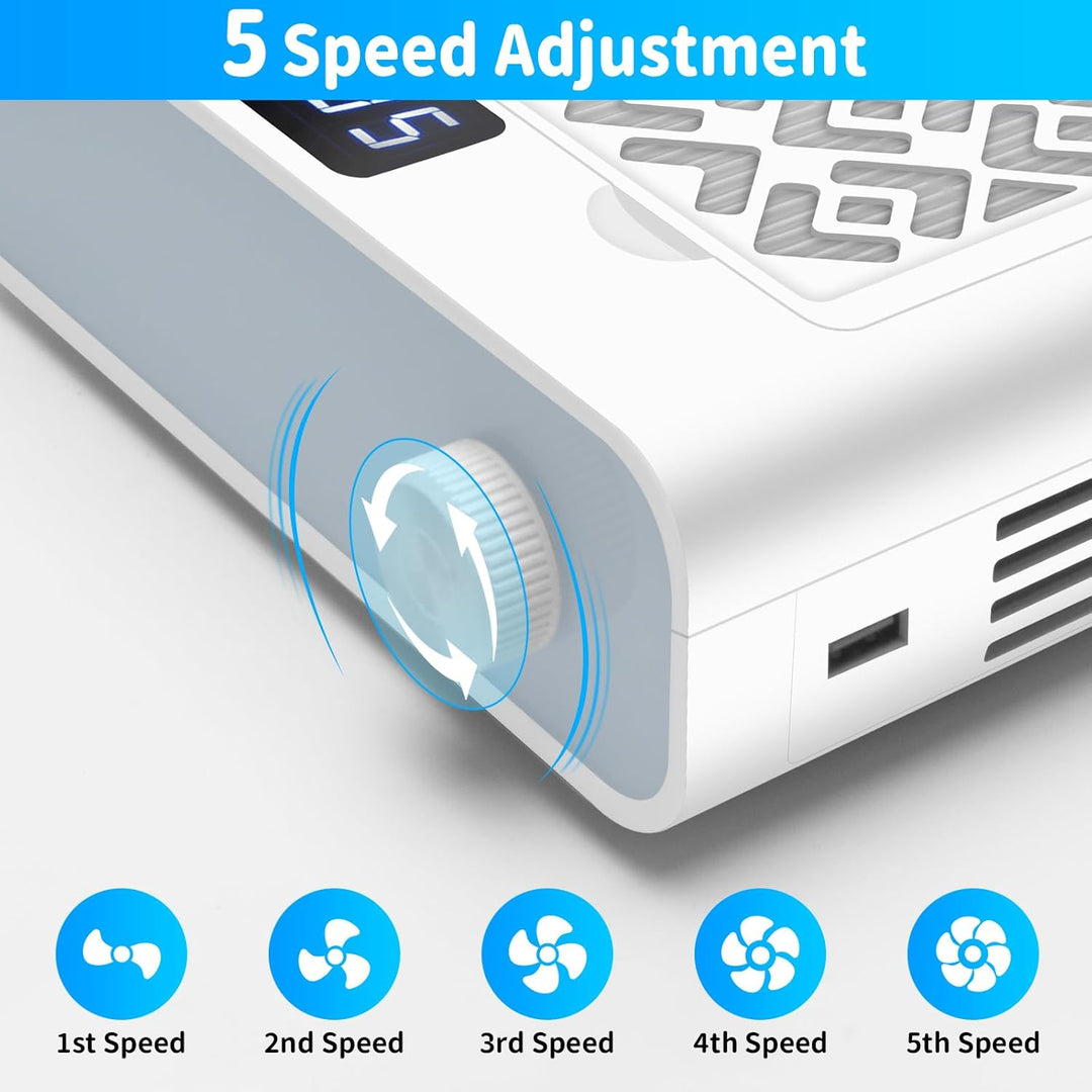 CGBE Professionell Staubabsaugung für Nägel: 3600RPM Nagelstaubsauger mit 2 Filter Saugstark Profess
