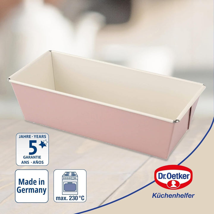 Dr. Oetker Kastenform 25 cm, Königskuchenform aus der Serie Modern Baking - Retro Design mit zweifar